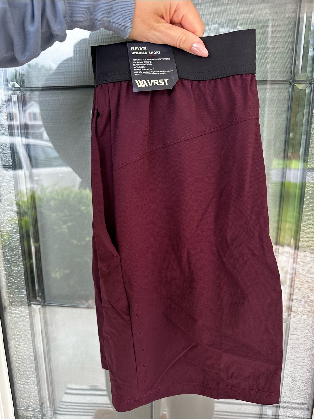 VRST Men’s Elevate Unlined Athletic Shorts — Burgundy